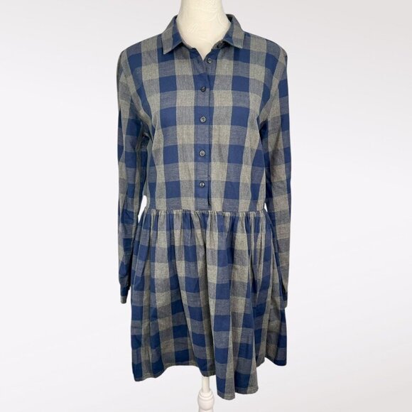Jack Wills A-Line Shirt Dress Button Up Long Sleeve Cotton Size 6 - Picture 1 of 9